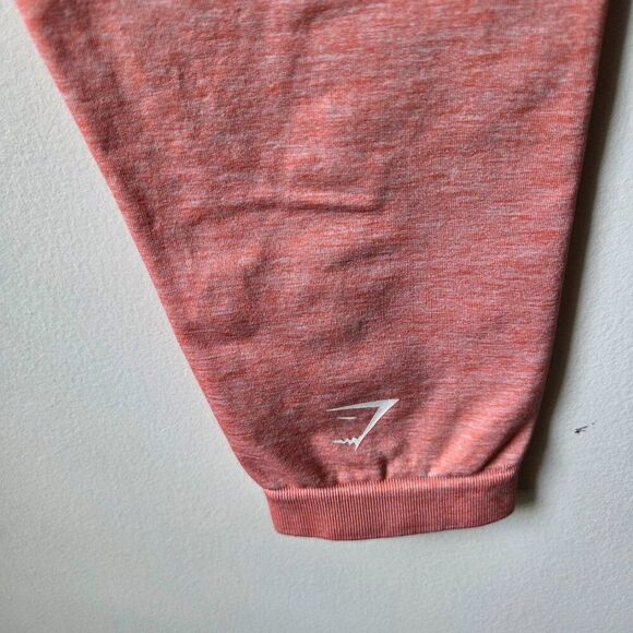 EUC LIKE NEW GYMSHARK PINK SEAMLESS HEATHERED LEGGINGS WORKOUT SIZE S / M - Picture 9 of 13
